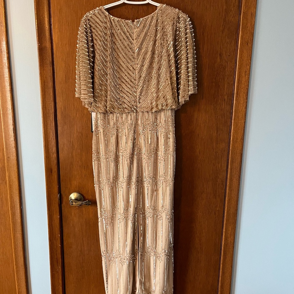 Champagne Gold Adrianna Papell dress